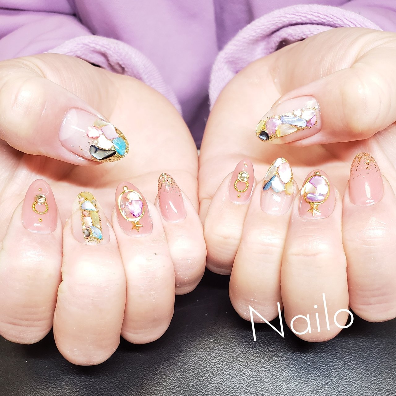 春 夏 オールシーズン リゾート シェル Nailsalon Nailoのネイルデザイン No ネイルブック