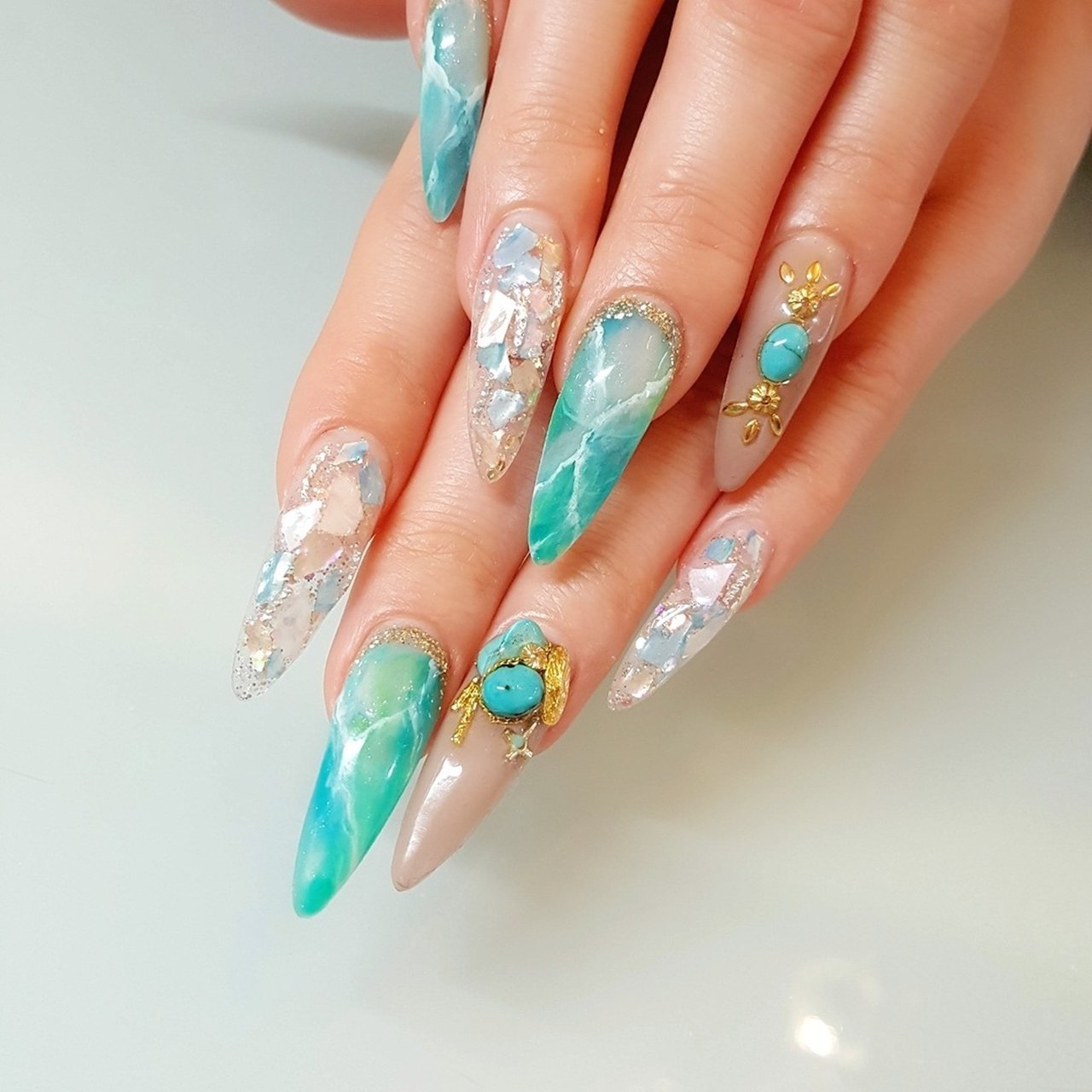 夏/海/リゾート/ハンド/ビジュー - Aya/privatesalon.LILASnailの