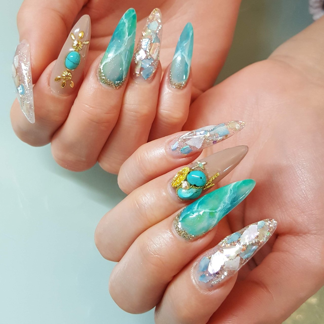 夏/海/リゾート/ハンド/ビジュー - Aya/privatesalon.LILASnailの