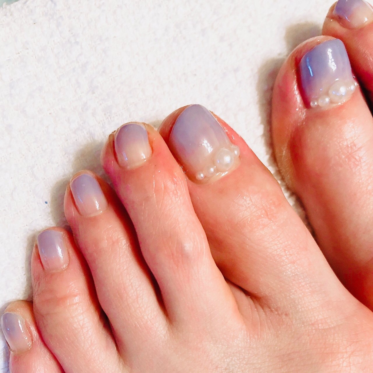 春 夏 フット シンプル グラデーション Nail 叶 Kana のネイルデザイン No ネイルブック