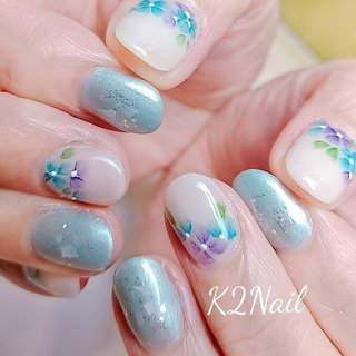 人気順 水色 横浜のネイルスクールのネイルデザイン ネイルブック