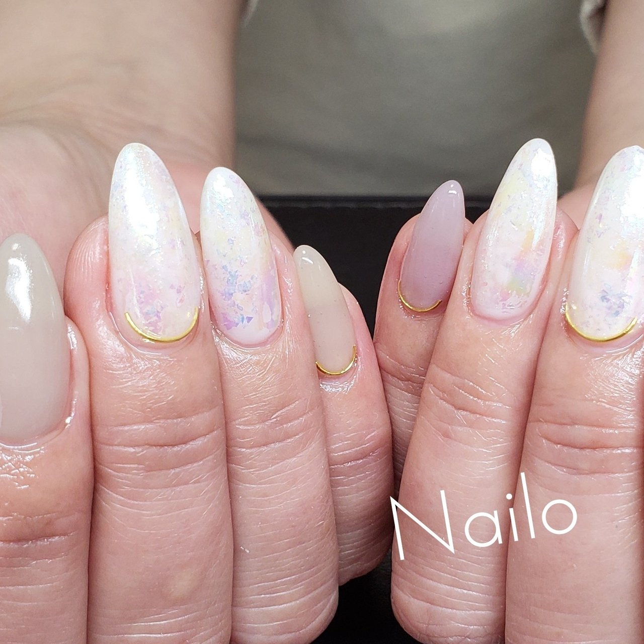 オールシーズン ブライダル パーティー ラメ ワンカラー Nailsalon Nailoのネイルデザイン No ネイルブック