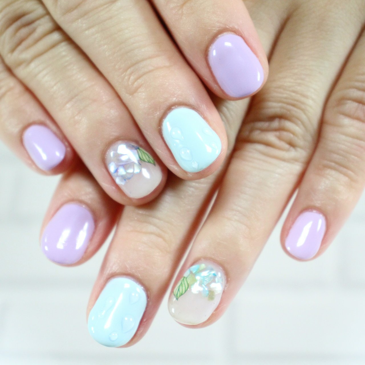 夏 梅雨 ハンド ワンカラー シェル Nail S Kishのネイルデザイン No ネイルブック