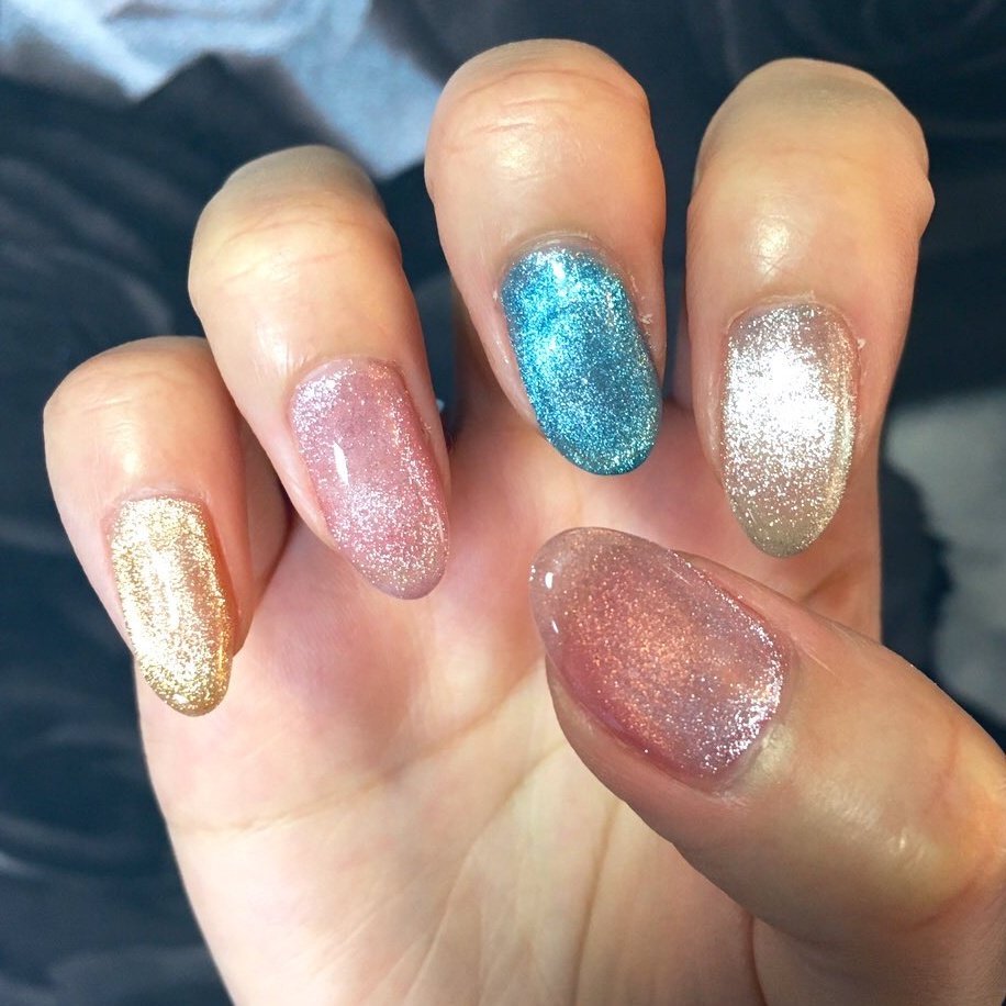 ハンド ラメ ワンカラー ピンク 水色 Nail Salon Annのネイルデザイン No ネイルブック