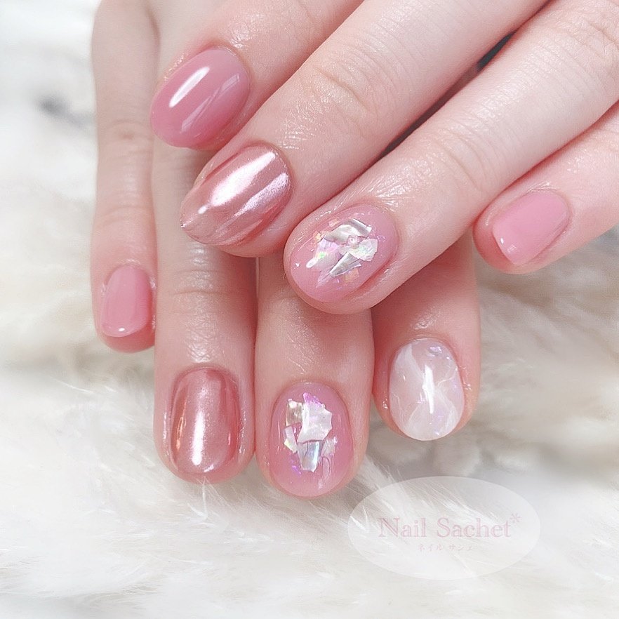 春 夏 オフィス ラメ ワンカラー 東京nailsachet ネイルサシェのネイルデザイン No ネイルブック