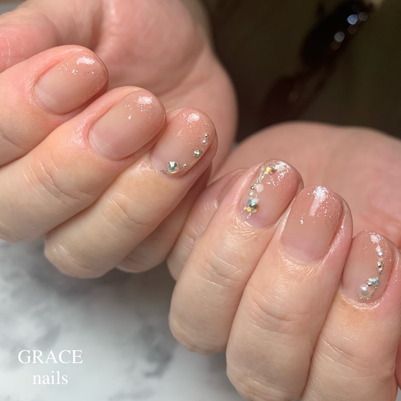 夏 オールシーズン ハンド シンプル グラデーション Grace Nails のネイルデザイン No ネイルブック