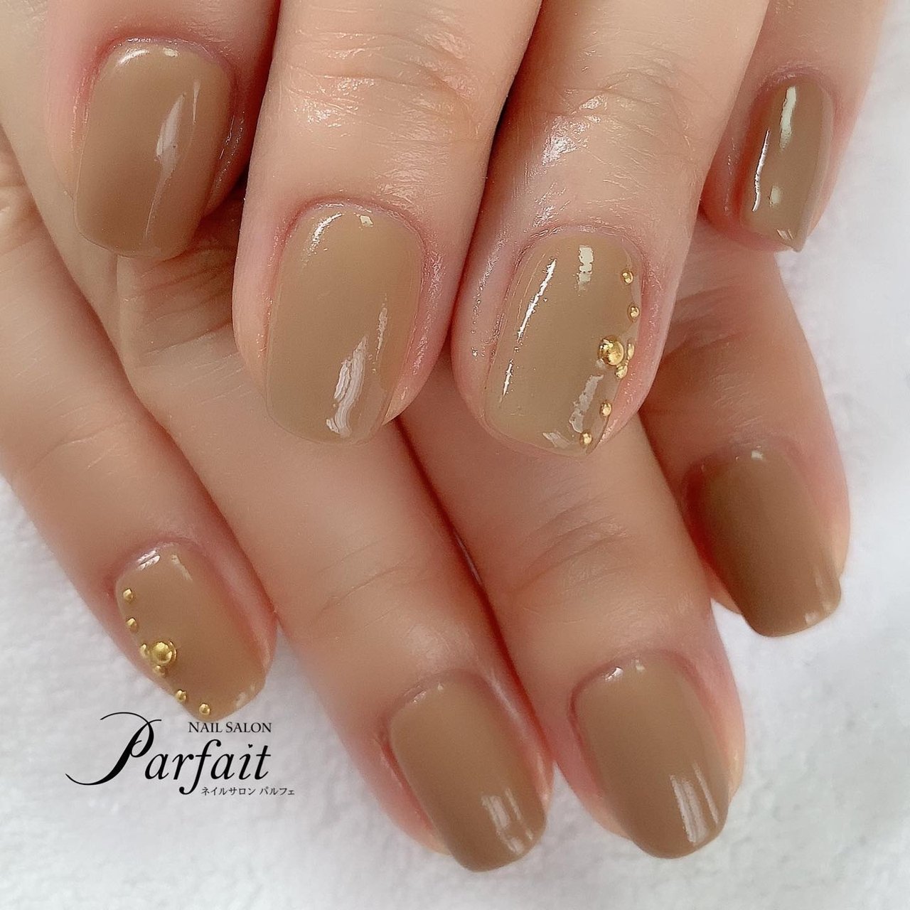 オールシーズン シンプル ワンカラー ミディアム ブラウン Mami Nail415のネイルデザイン No ネイルブック