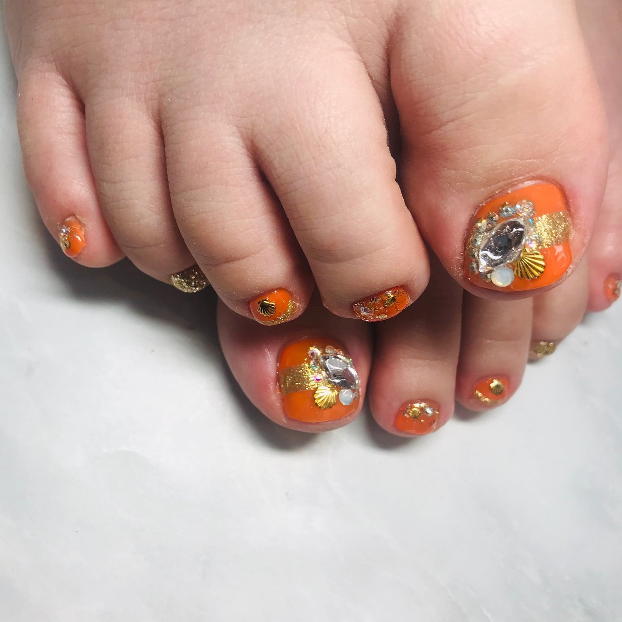 秋 海 リゾート フット ラメ 使用してないです のネイルデザイン No ネイルブック