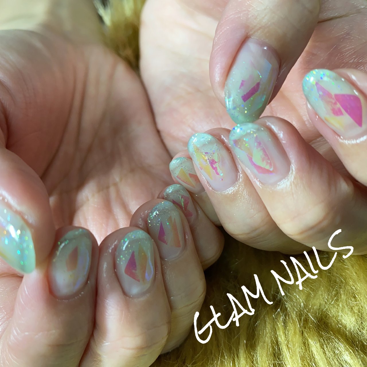春 夏 ハンド グラデーション ホログラム Asami Glam Nのネイルデザイン No ネイルブック