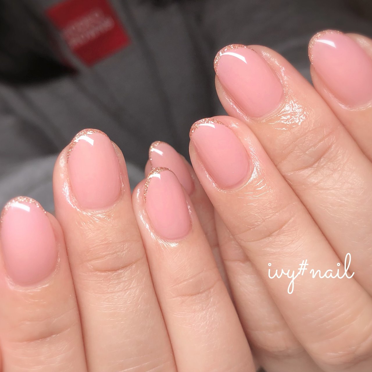 オールシーズン ハンド シンプル ショート ベージュ Ivy Nailのネイルデザイン No ネイルブック