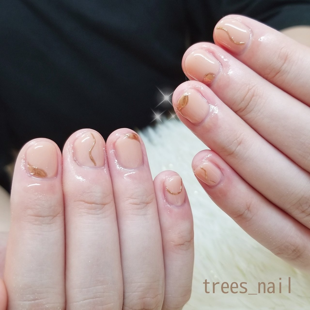 オールシーズン オフィス デート 女子会 ハンド Trees Nailのネイルデザイン No ネイルブック