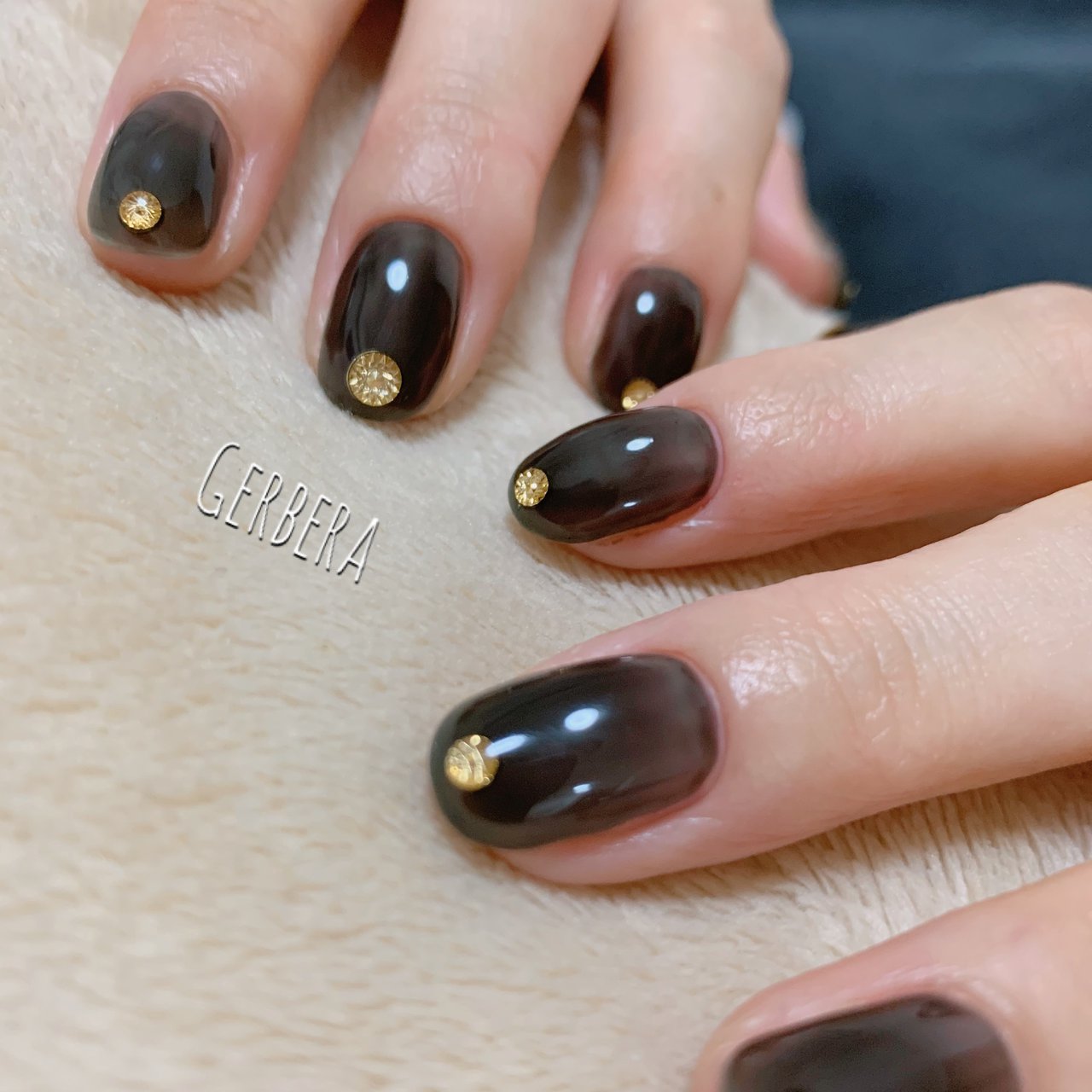 オールシーズン/ハンド/シンプル/ビジュー/ワンカラー - nailsalon