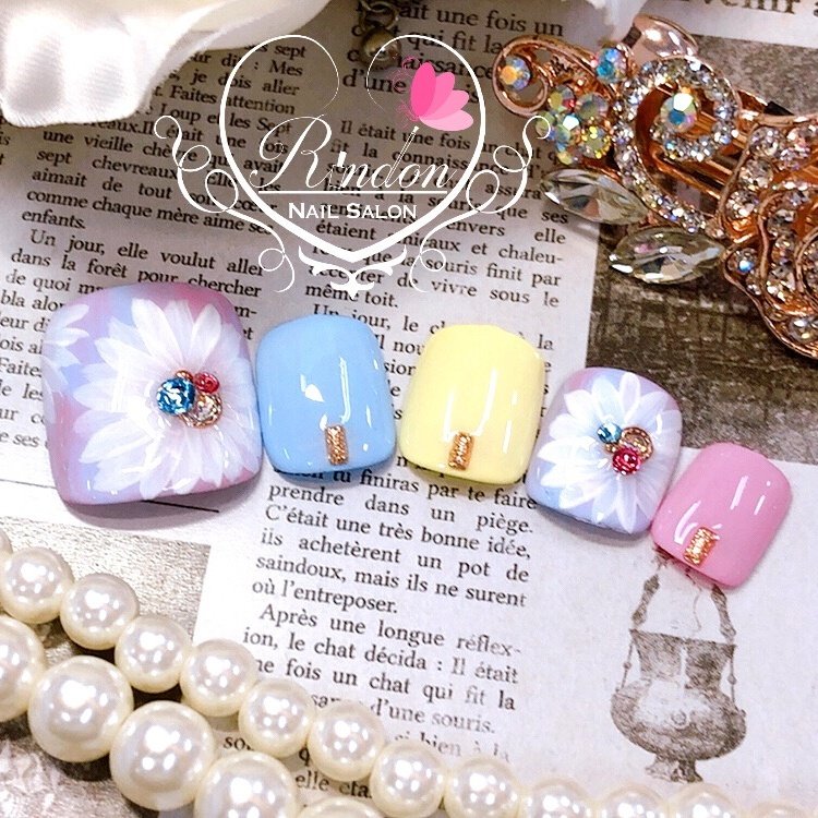 オールシーズン リゾート 浴衣 デート フット しおりのネイルデザイン No ネイルブック