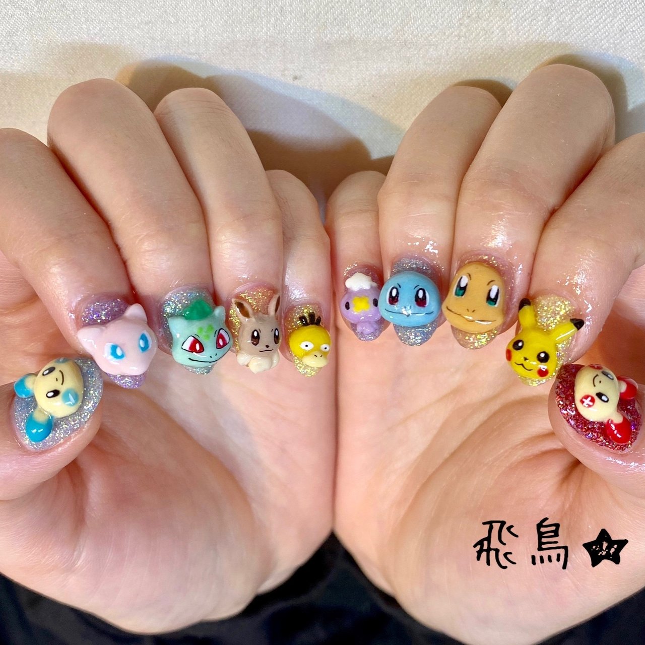 オールシーズン ハンド ラメ 痛ネイル キャラクター Asukanailのネイルデザイン No ネイルブック