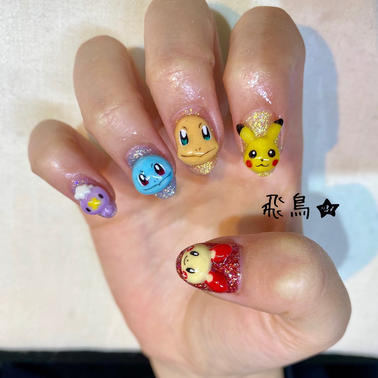 オールシーズン ハンド ラメ 痛ネイル キャラクター Asukanailのネイルデザイン No ネイルブック