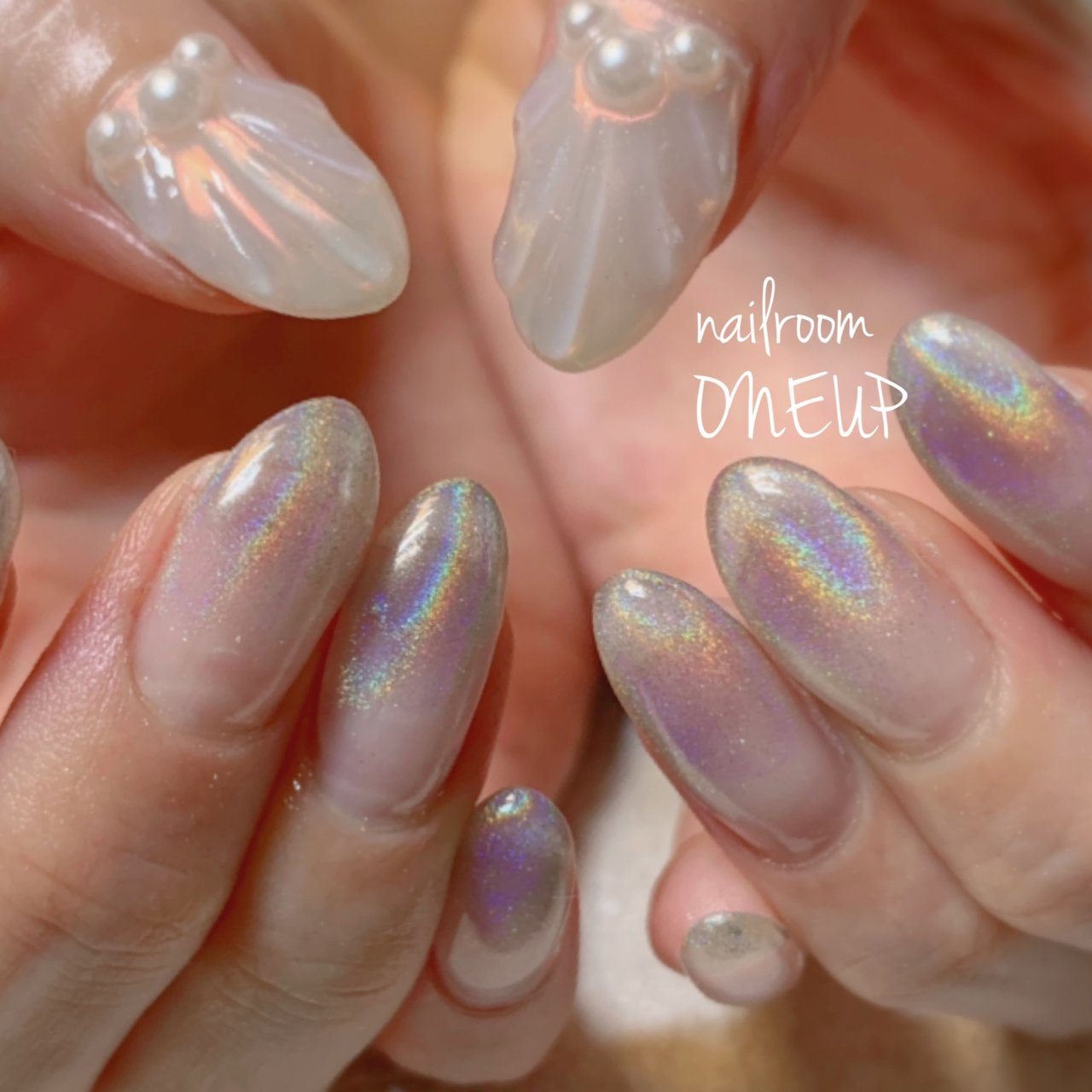 夏 ハンド ホワイト クリア お客様 Nail Room One Upのネイルデザイン No ネイルブック