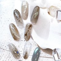 夏 ハンド ラメ シェル ショート T のネイルデザイン No ネイルブック