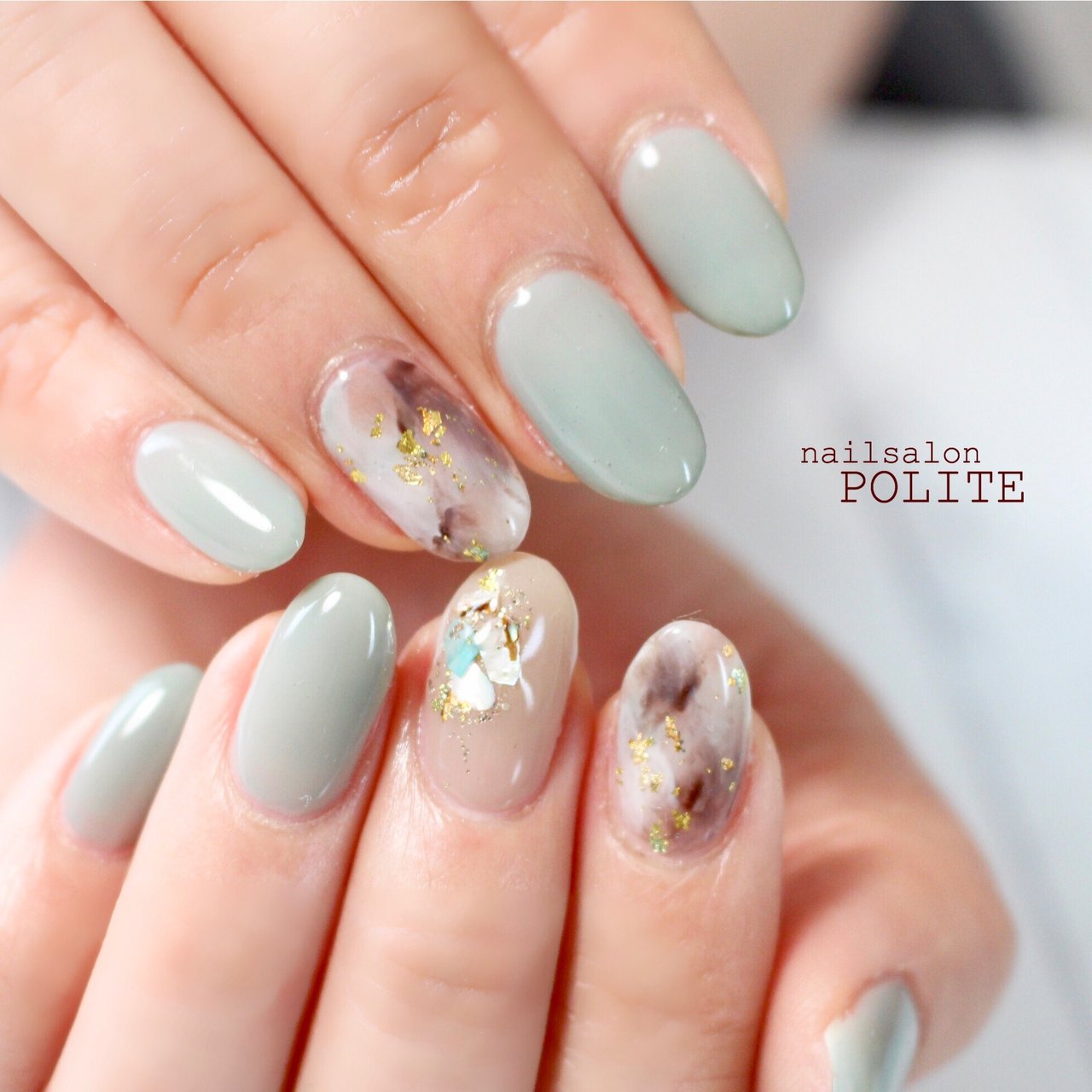 春 夏 オールシーズン ハンド ワンカラー Nailsalon Politeのネイルデザイン No ネイルブック