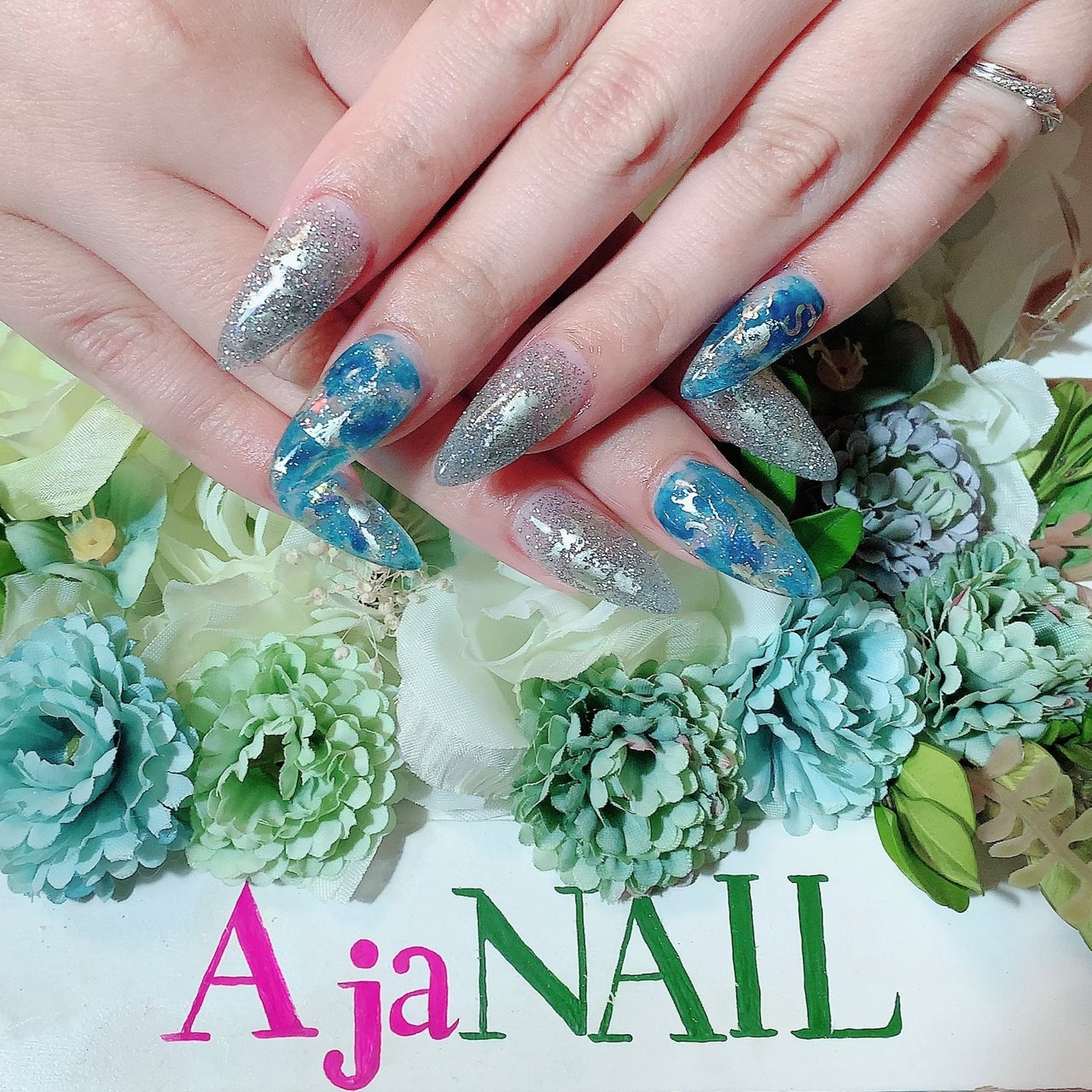 夏 梅雨 海 リゾート ハンド Ajanailのネイルデザイン No ネイルブック