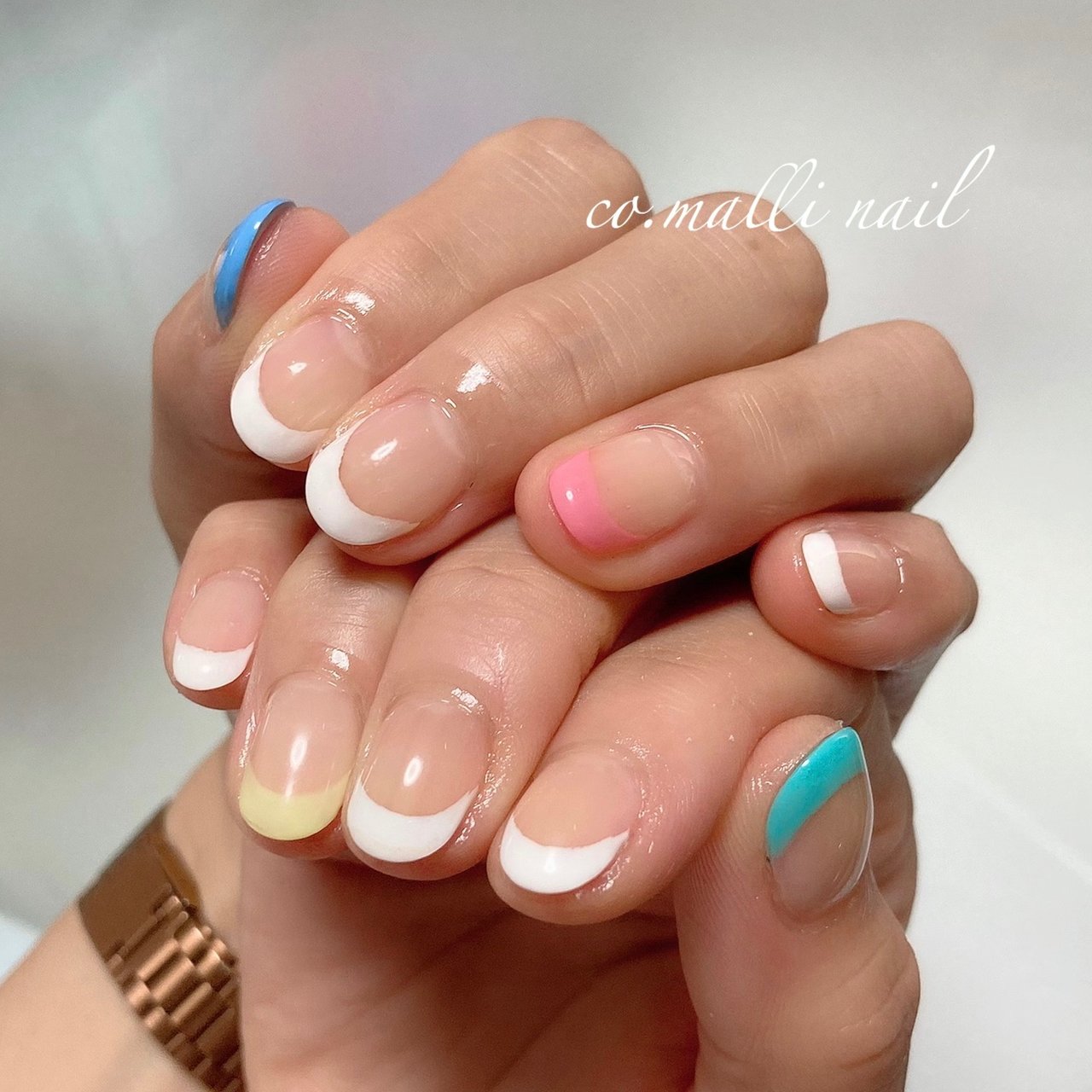 ハンド フレンチ ジェル お客様 Co Malli Nailのネイルデザイン No ネイルブック