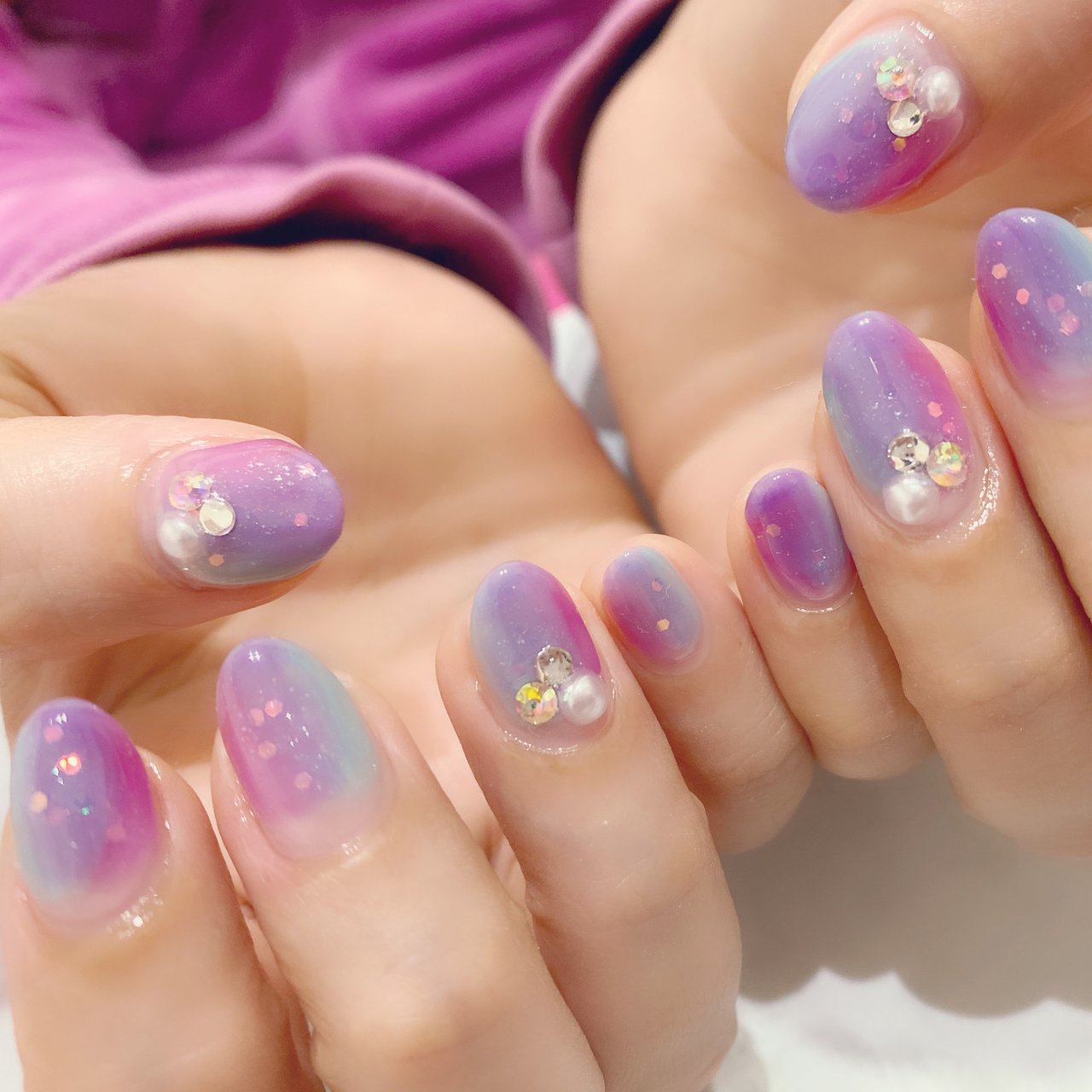 春 夏 オールシーズン ハンド 変形フレンチ Leciel Nail 豊田市ネイルサロン のネイルデザイン No ネイルブック
