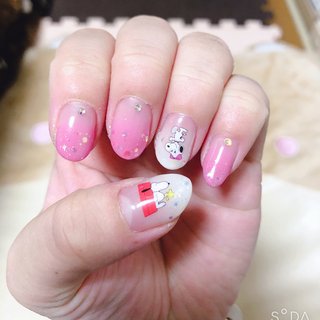 夏 Snoopyのネイルデザイン ネイルブック
