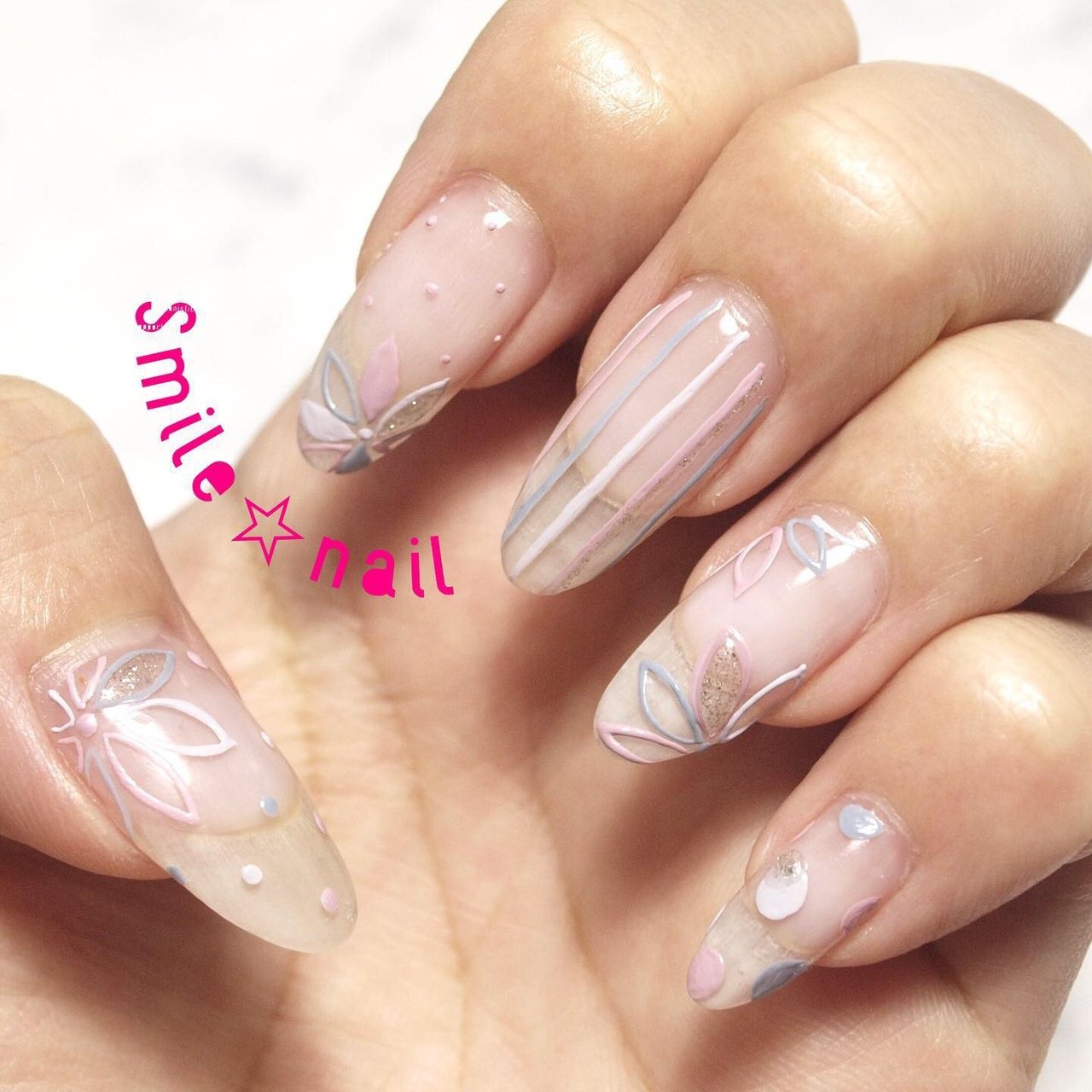 夏 デート 女子会 ハンド ラメ Smile Nailのネイルデザイン No ネイルブック