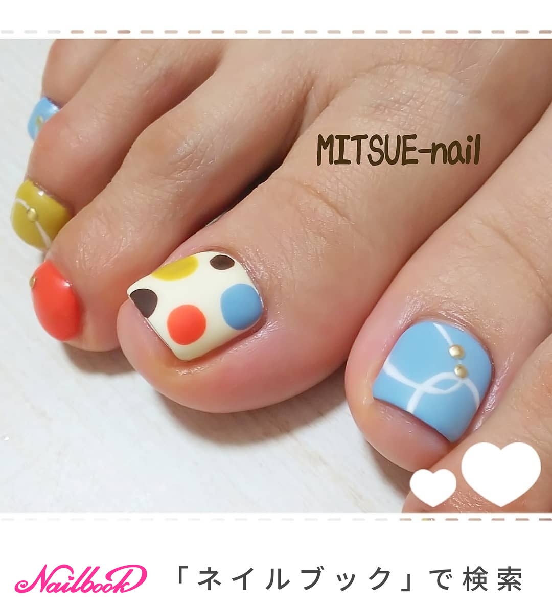 オールシーズン 旅行 リゾート フット ドット Mitsue Nailのネイルデザイン No ネイルブック