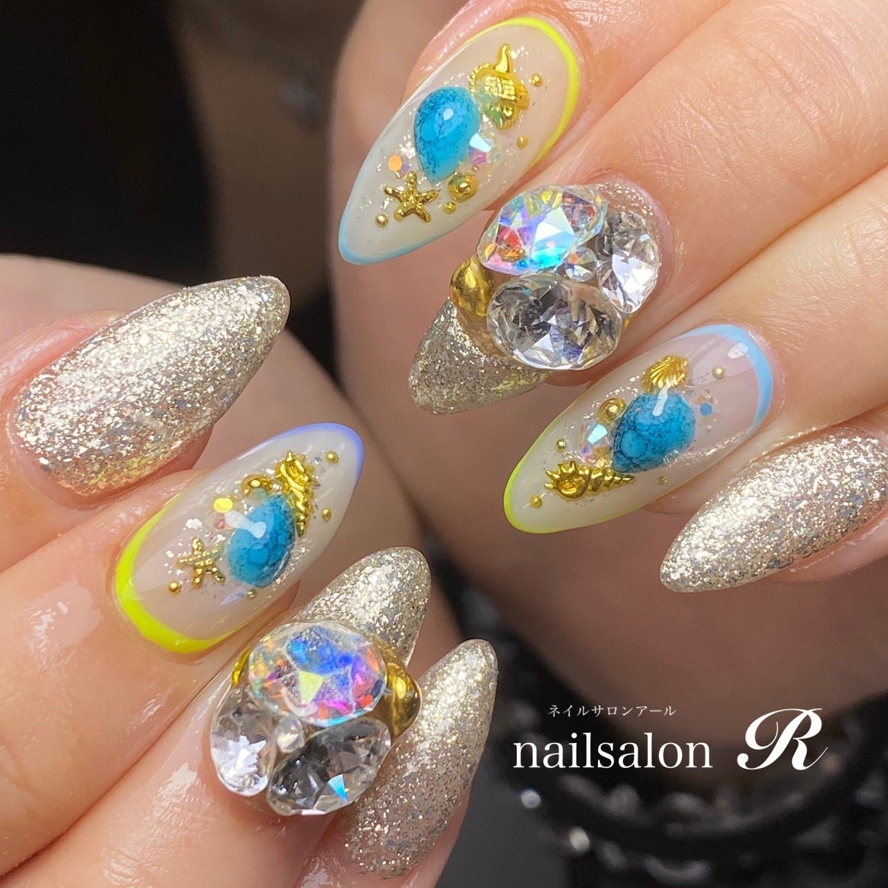 夏 秋 海 リゾート ハンド Nailsalon R 大垣店のネイルデザイン No ネイルブック