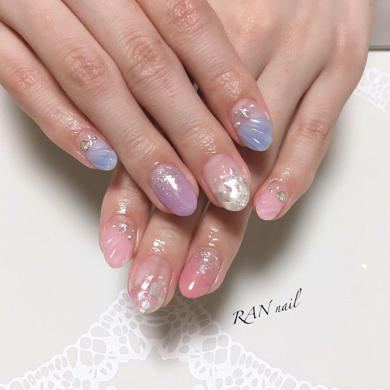 夏 海 オフィス ブライダル ハンド Ran のネイルデザイン No ネイルブック