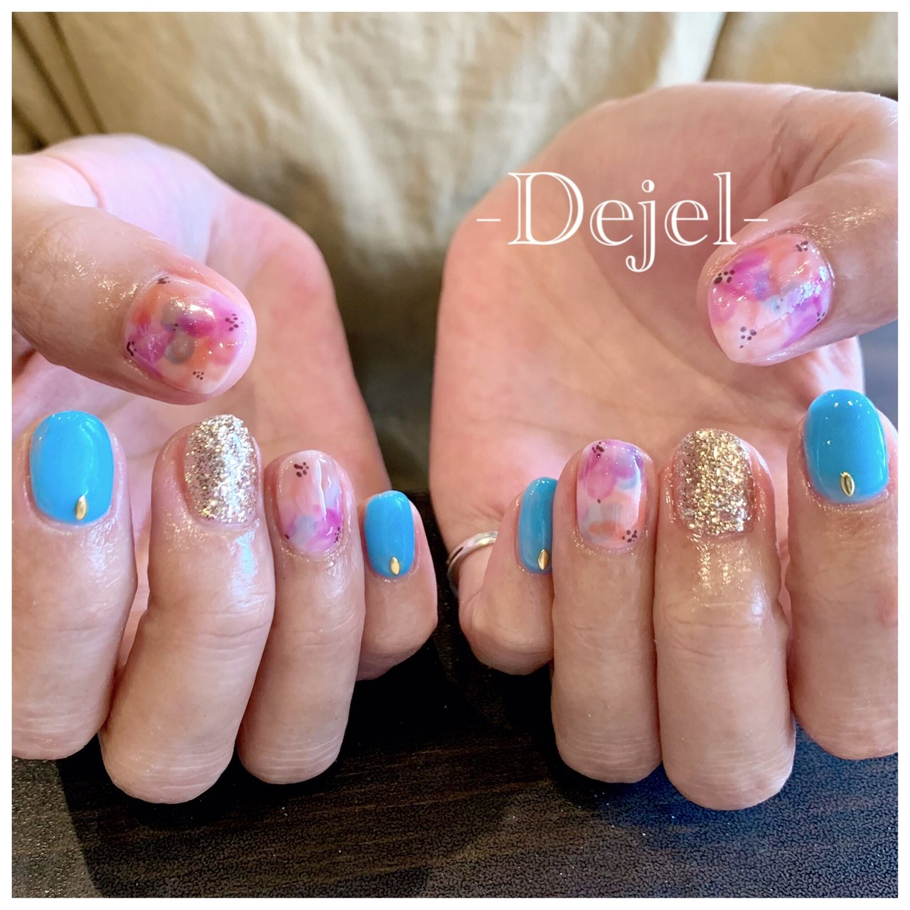 夏 リゾート パーティー 女子会 ハンド Nail Salon Dejel ディジェールのネイルデザイン No ネイルブック