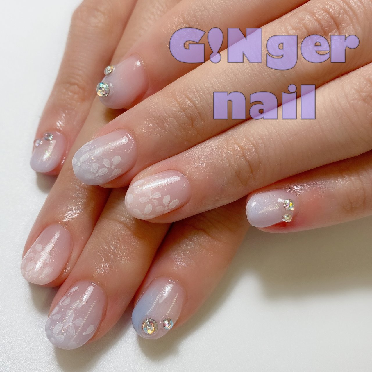 春 夏 ハンド グラデーション フラワー Ginger Nail 代々木 ジンジャーネイルのネイルデザイン No ネイルブック