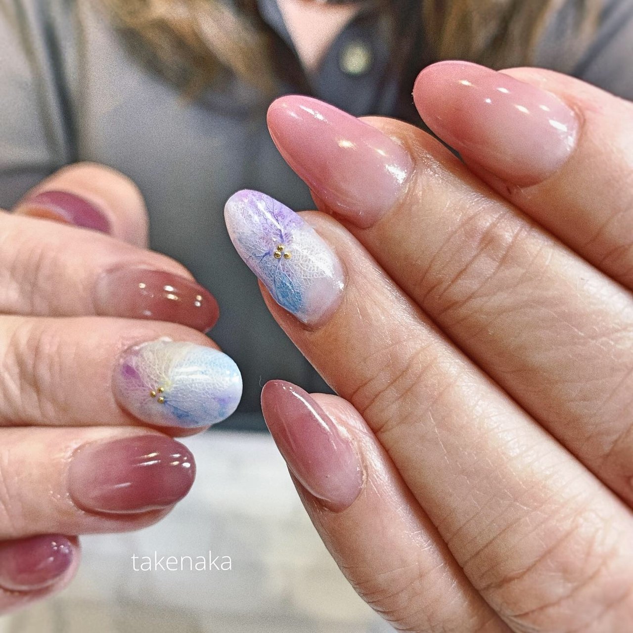 夏 梅雨 ハンド シンプル グラデーション Nailsalon Jewelのネイルデザイン No ネイルブック