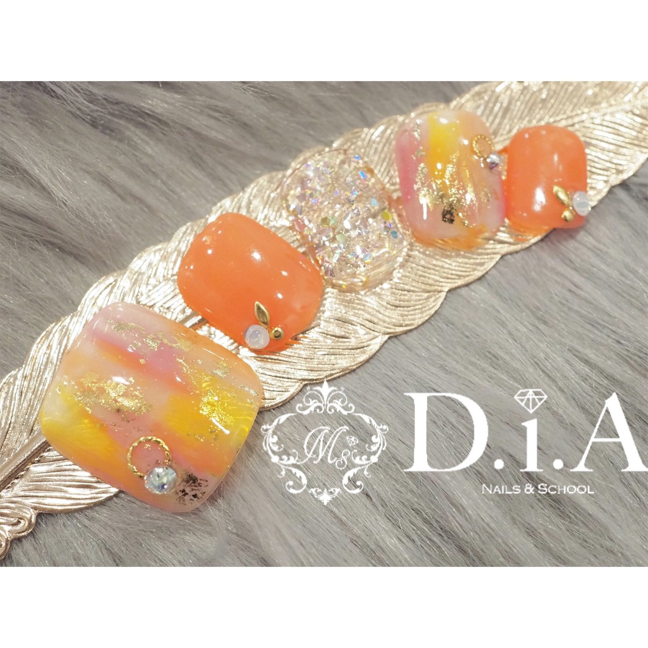 春 夏 海 リゾート フット Dia Shihoのネイルデザイン No 5397752 ネイルブック