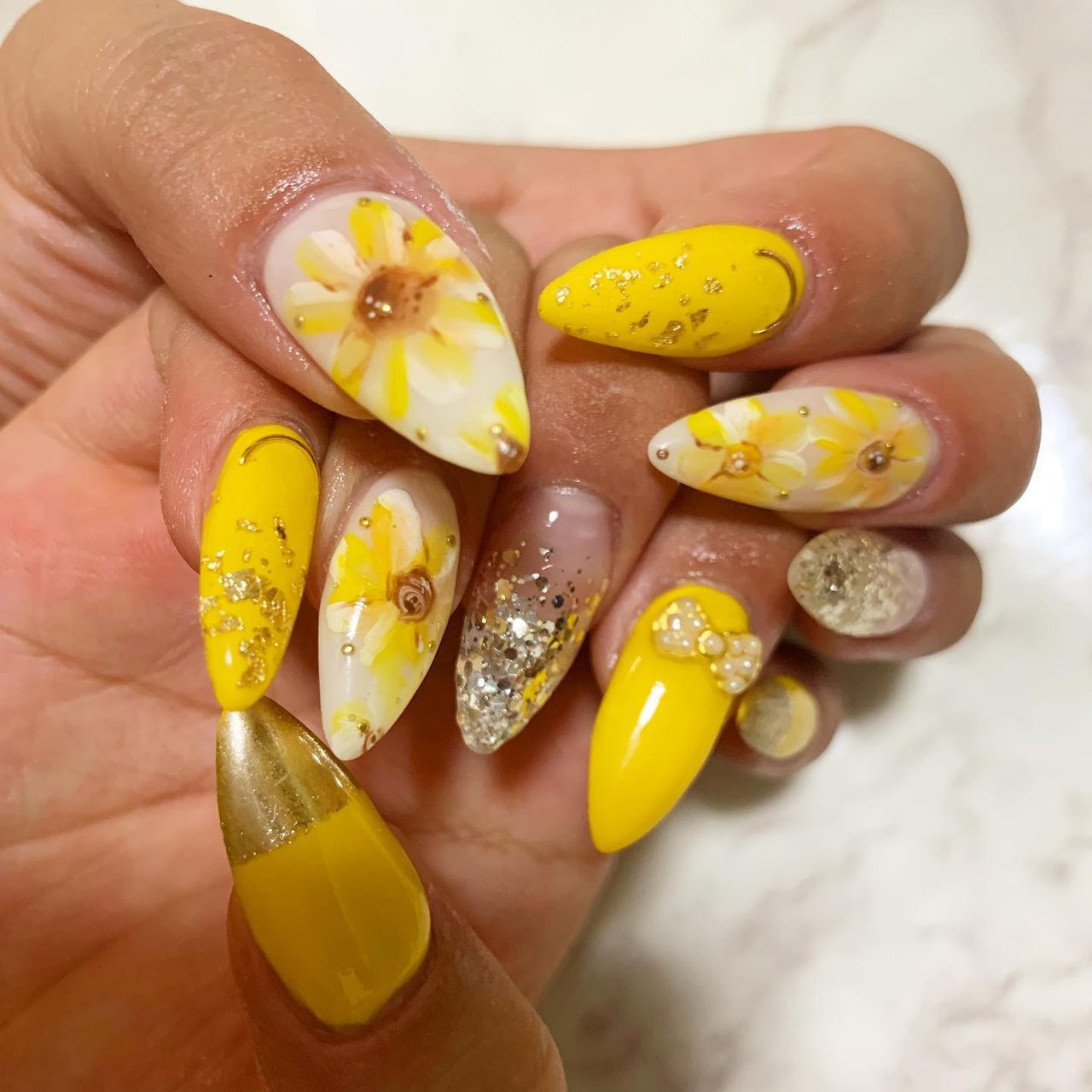 夏 浴衣 ハンド ラメ ワンカラー Yuu Nailのネイルデザイン No ネイルブック