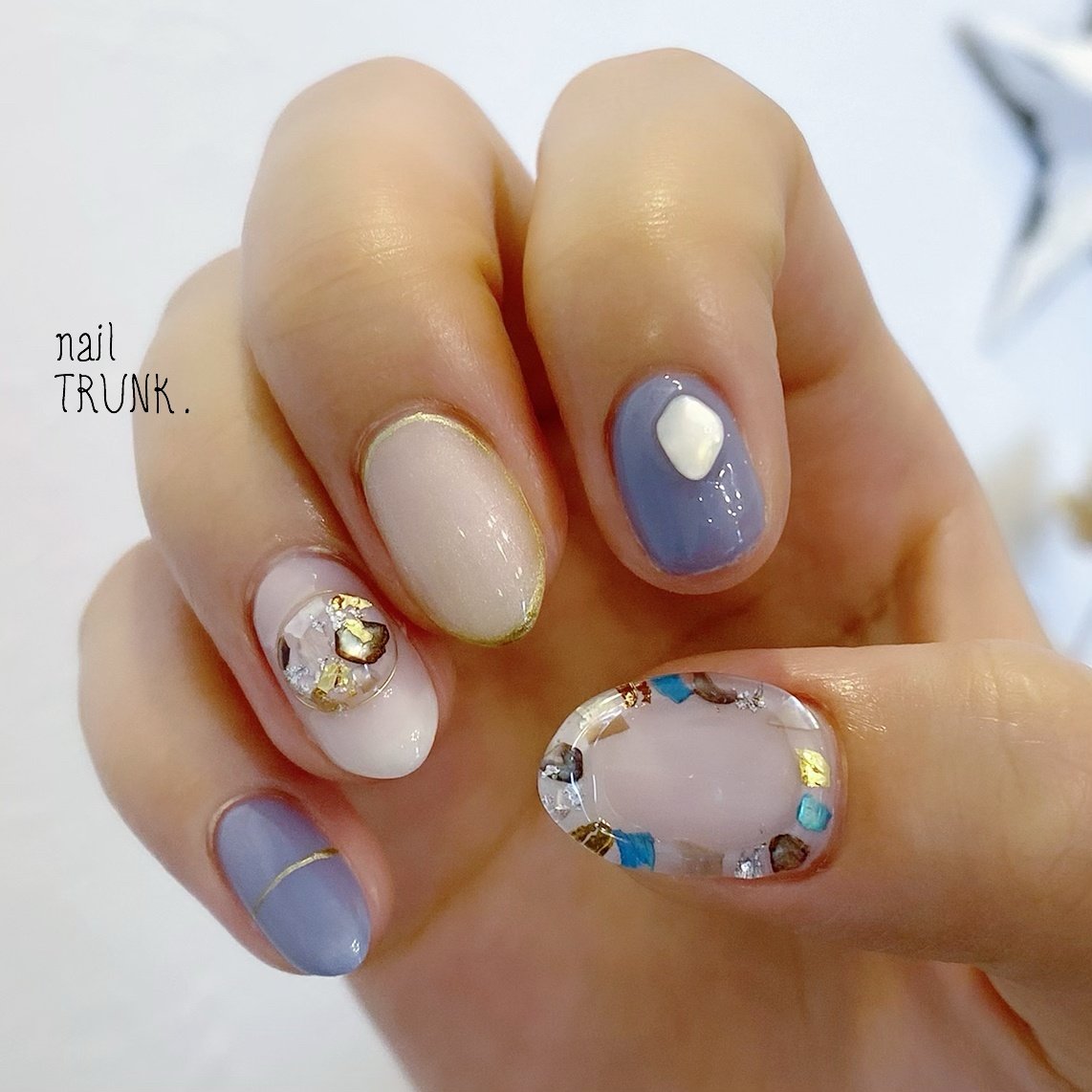 夏 ハンド シェル ワイヤー ホワイト Nail Trunkのネイルデザイン No ネイルブック