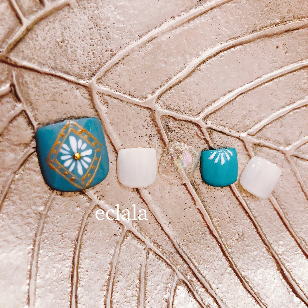 夏 海 フット ボヘミアン ホワイト Eclalaエクララのネイルデザイン No ネイルブック