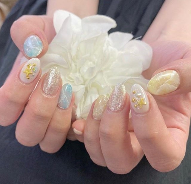 夏 海 リゾート ハンド シェル Nailsalon Asianのネイルデザイン No ネイルブック