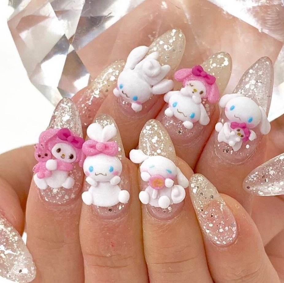 夏 ハート キャラクター 3d スカルプチュア Nailsgogo Shibuya Nailsalonのネイルデザイン No ネイルブック