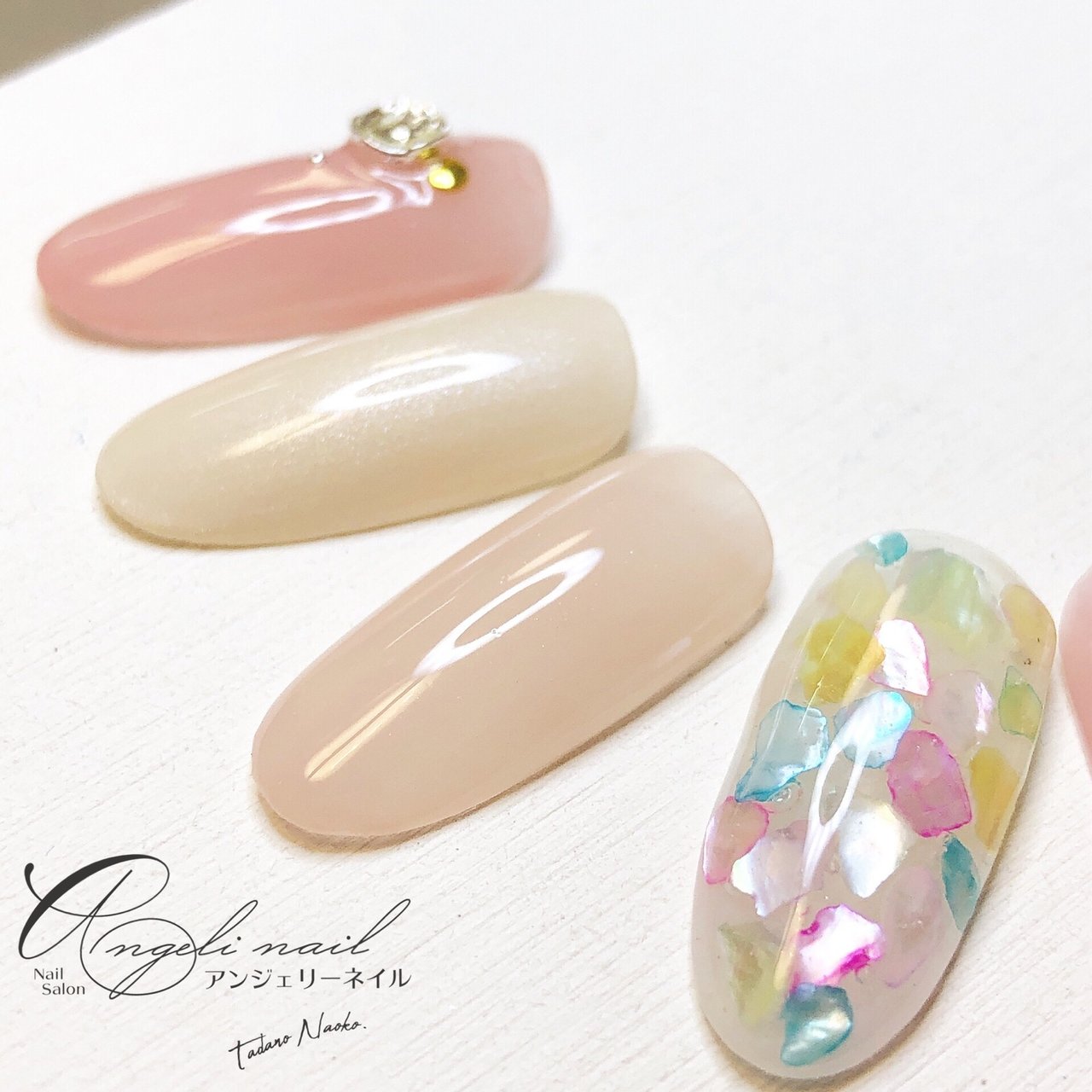 夏 ハンド シンプル ワンカラー シェル 北広島市ネイルサロン Angeli Nailのネイルデザイン No ネイルブック
