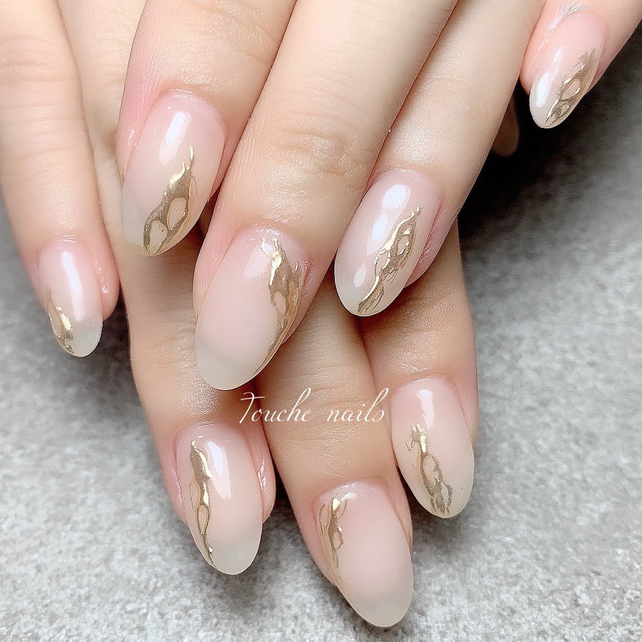 夏 秋 オールシーズン オフィス ハンド Touche Nailsのネイルデザイン No ネイルブック