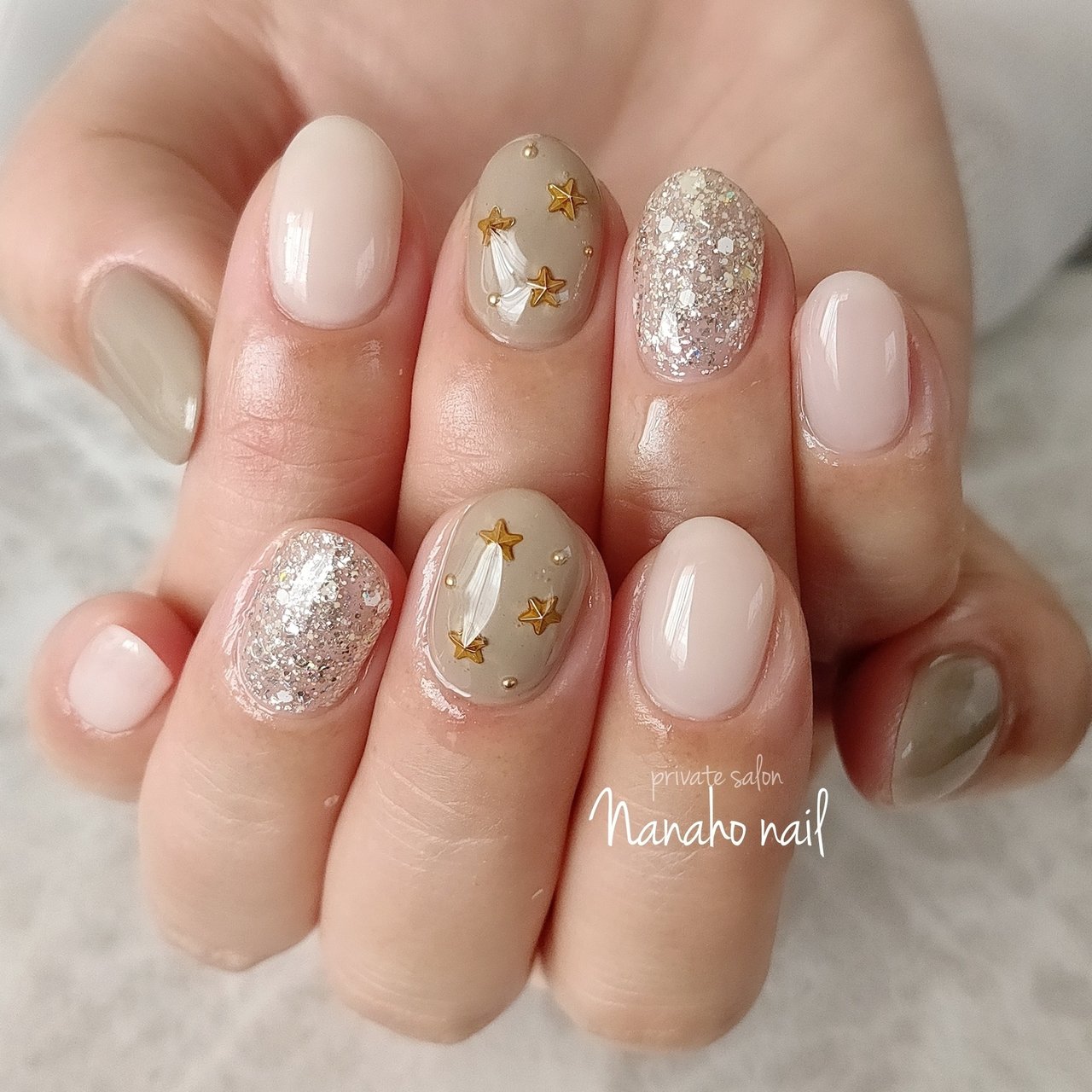 春 夏 ハンド シンプル ラメ Nanaho Nail 大阪府八尾市 のネイルデザイン No ネイルブック