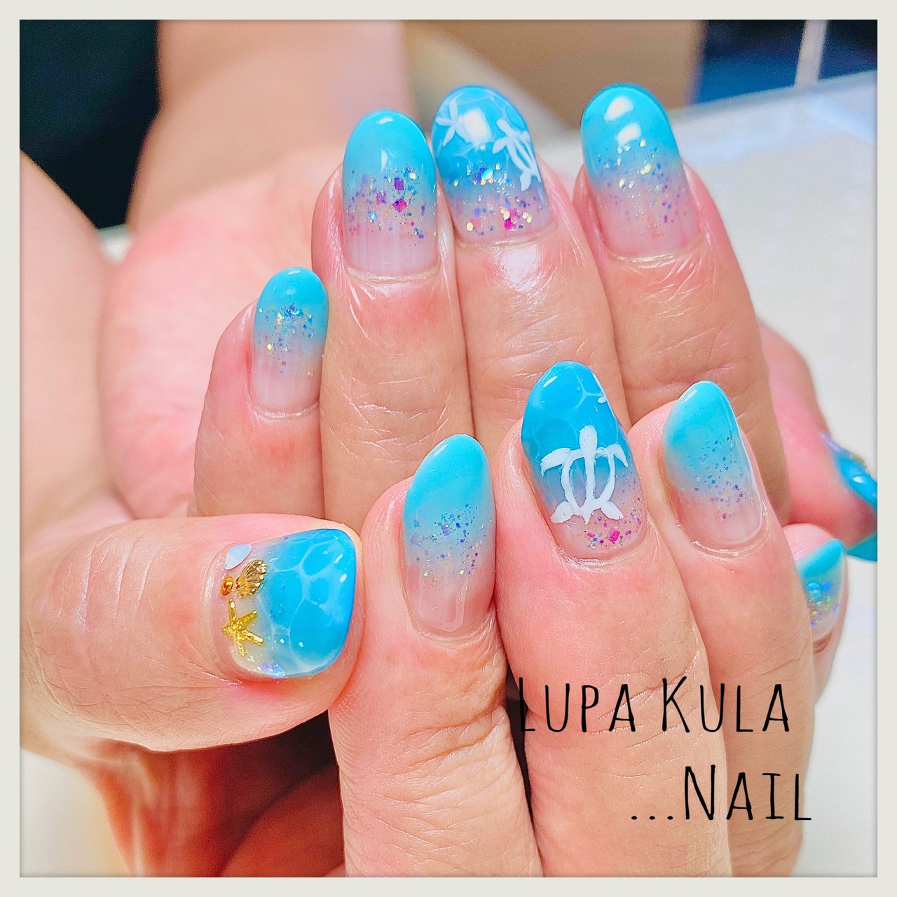 夏 旅行 海 リゾート ハンド Lupa Kula Nailのネイルデザイン No ネイルブック