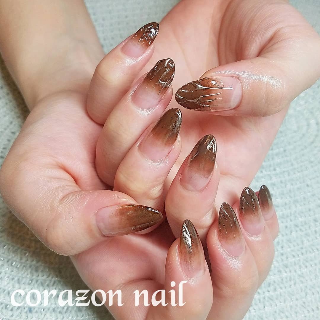 秋 オールシーズン オフィス 女子会 ハンド Corazon Nailのネイルデザイン No ネイルブック