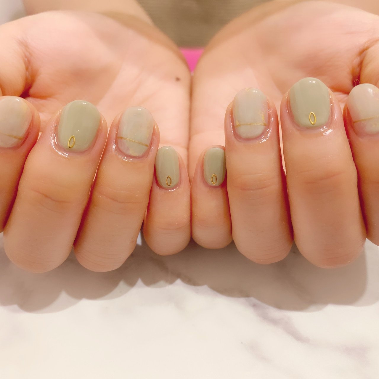 夏 ハンド ワンカラー ニュアンス ホイル Leciel Nail 豊田市ネイルサロン のネイルデザイン No ネイルブック