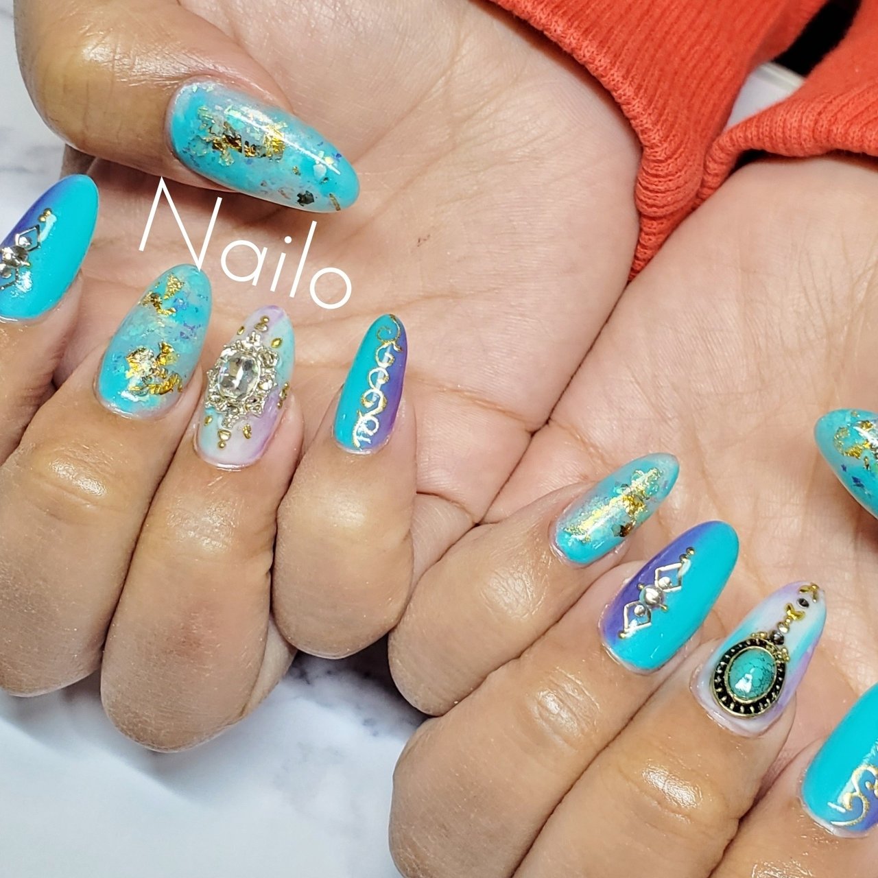 夏 オールシーズン 旅行 エスニック キャラクター Nailsalon Nailoのネイルデザイン No ネイルブック