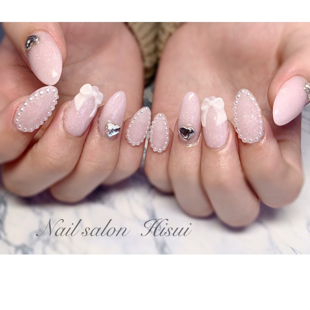 オールシーズン オフィス ブライダル ラメ ワンカラー Nail Hisuiのネイルデザイン No ネイルブック