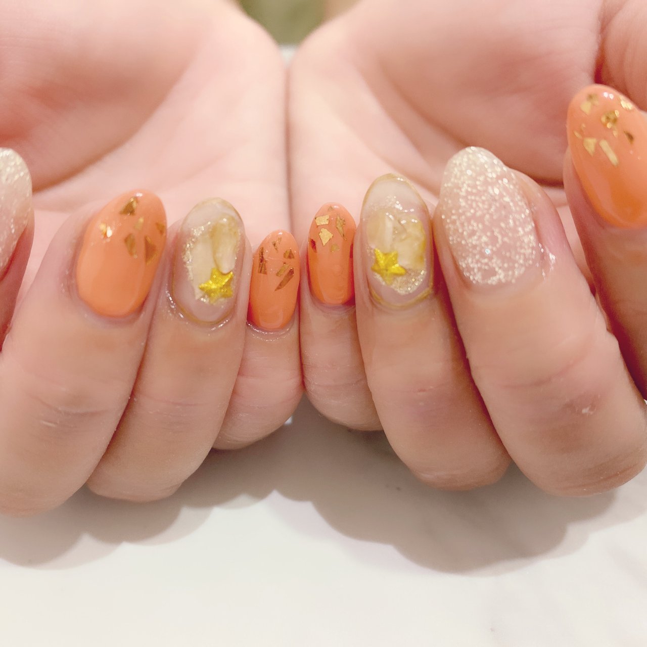 夏 オールシーズン ハンド ホログラム ラメ Leciel Nail 豊田市ネイルサロン のネイルデザイン No ネイルブック