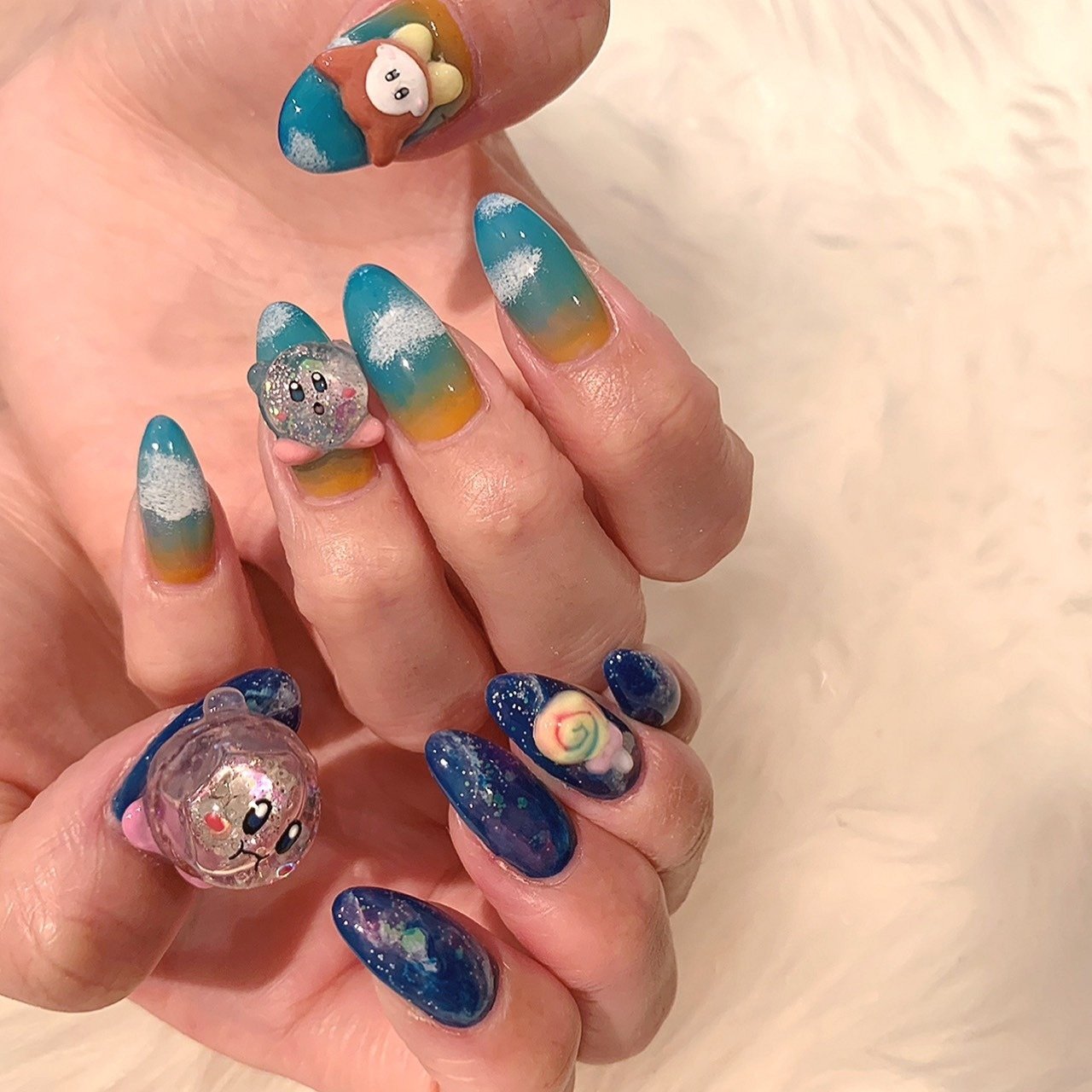 オールシーズン 女子会 ハンド 痛ネイル キャラクター Bg Nailのネイルデザイン No ネイルブック