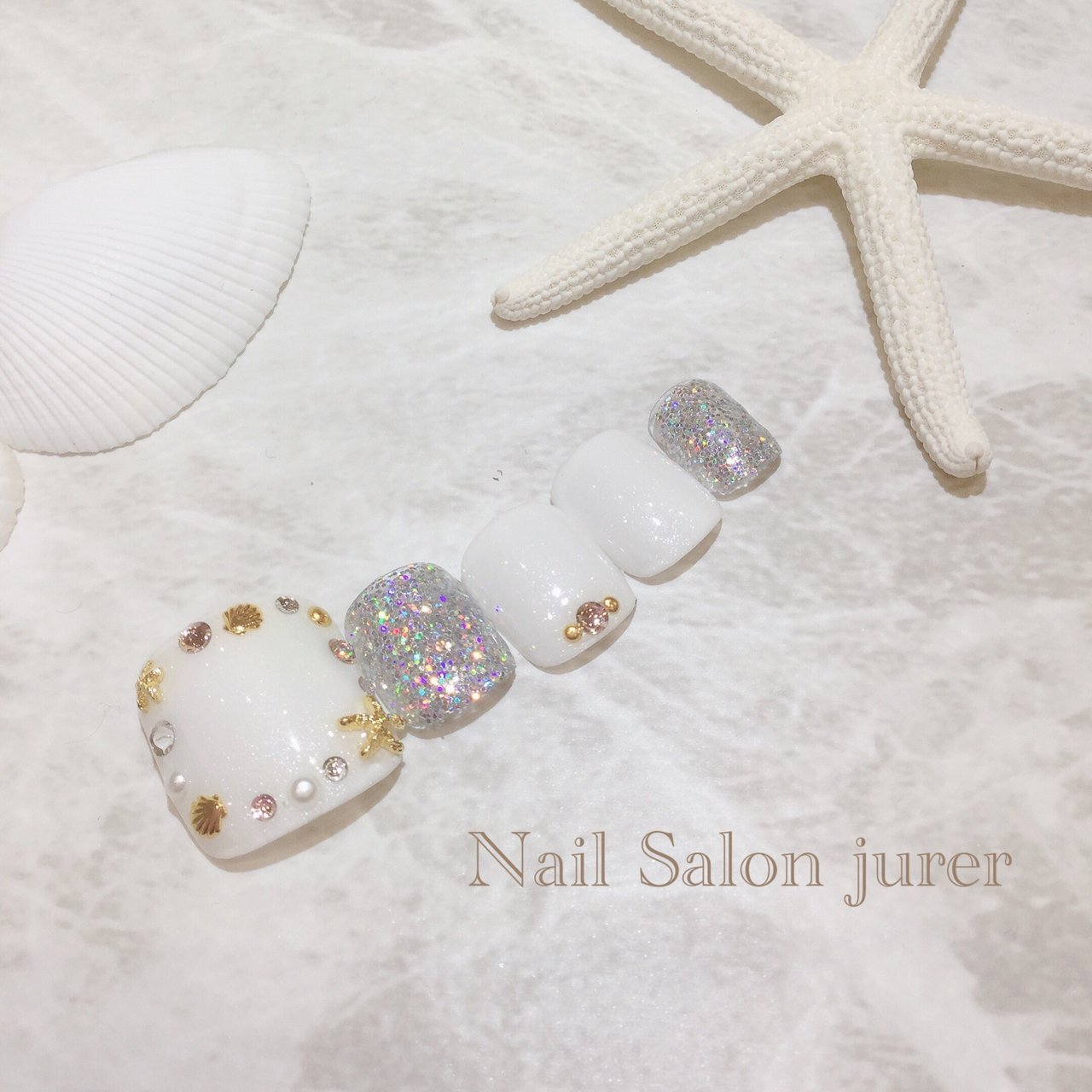 夏 旅行 海 リゾート フット Nail Salon Jurer なんばマルイ店 ネイルサロン ジュレ のネイルデザイン No ネイルブック